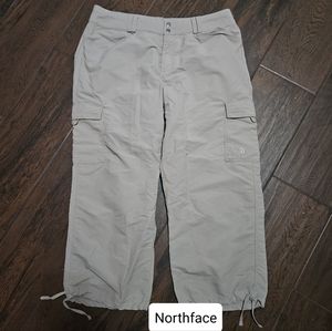 THE NORTH FACE Cargo Capri Khaki Tie Pants Size 10 Gorpcore
